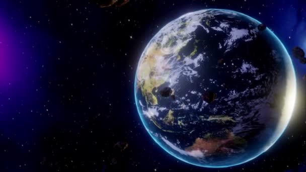 Planeta Terra Espaço — Vídeo de Stock