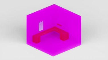 3D room isometry going furniture
