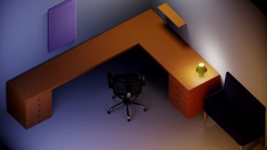 3D room isometry going furniture