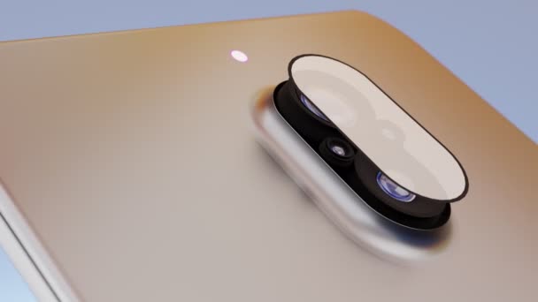 3D visualization of the camera in the smartphone — 图库视频影像