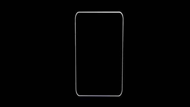 Visualización 3D de la cámara en el smartphone — Vídeo de stock