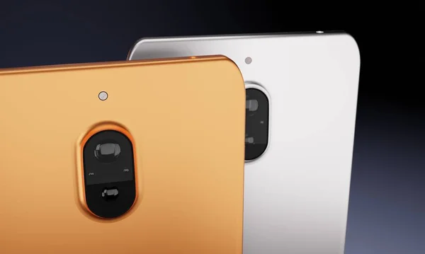 3D visualization of a smartphone on a plain background