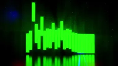 3D render of a sound spectrum of a musical scale