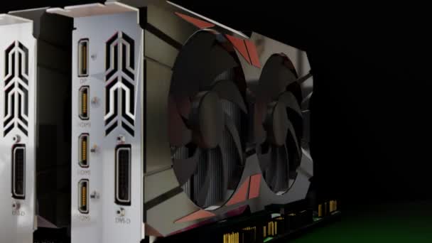 3D visualization of the fan on the processor — 图库视频影像