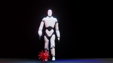 Robot virüsü dışarı atıyor.