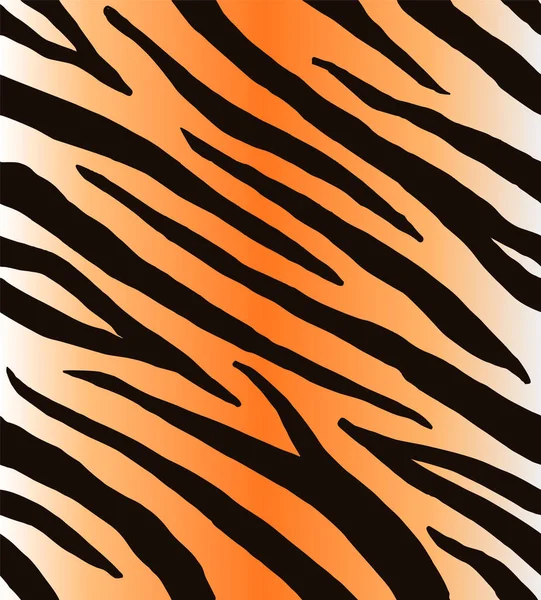 Векторный Бесшовный Рисунок Черных Полос Тигра Изолированных Оранжевом Градиентном Фоне — стоковый вектор