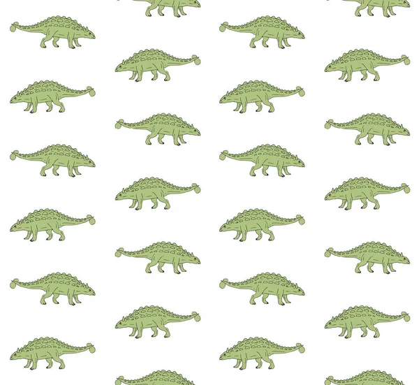 Modèle Sans Couture Avec Des Dinosaures Illustration Vectorielle — Image vectorielle