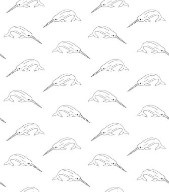 balık deseni basit biçim vektör illüstrasyonunda pürüzsüzdür