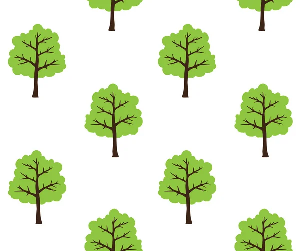 Set Trees Vector Illustration — Stock Vector