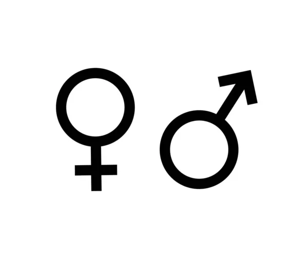 男性と女性のシンボルアイコンは — ストックベクタ