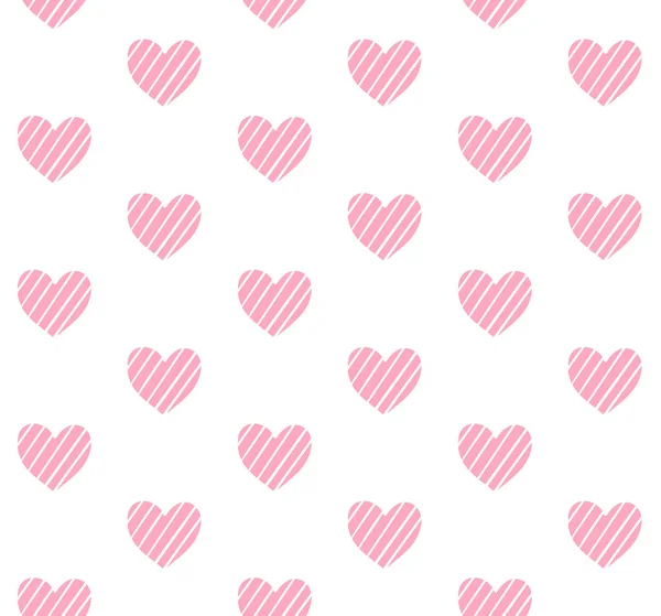 Seamless Pattern Hearts Vector Illustration — Stock Vector