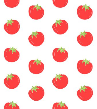 El çiziminin kusursuz çizimi. Beyaz arkaplanda izole edilmiş domates çizimi.