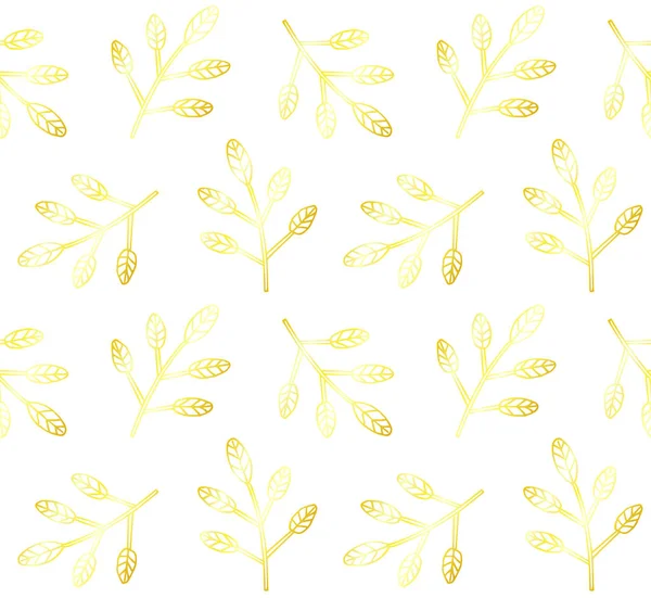 Vector seamless pattern of gold branch — Wektor stockowy