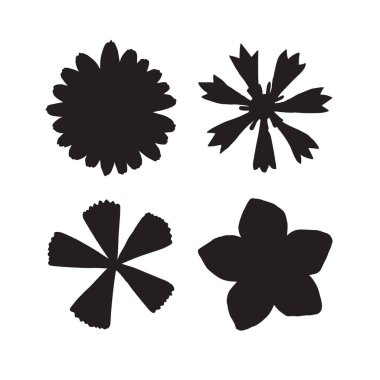 çiçek vektör simgesi ayarlandı