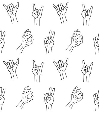 Beyaz arkaplanda izole edilmiş el çizimi çizimi çizim kol işaretlerinin vektörsüz deseni