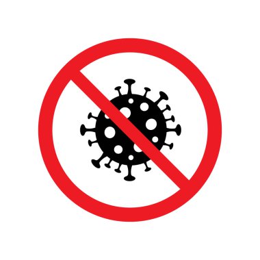 Vektör uyarı koronavirüsü. Coronavirus 2019-nCoV Salgın Hastalıklı Tıbbi Konsept Tehlikeli hücreler kırmızı çemberde beyaz arka planda izole edilmiş