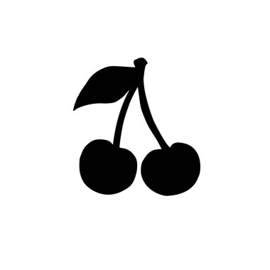 kiraz ikonu vektör illüstrasyonu
