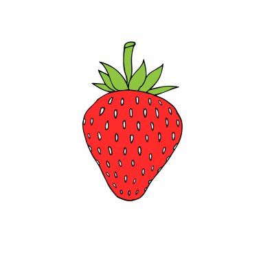 Çilek ikonu. vektör illüstrasyonu