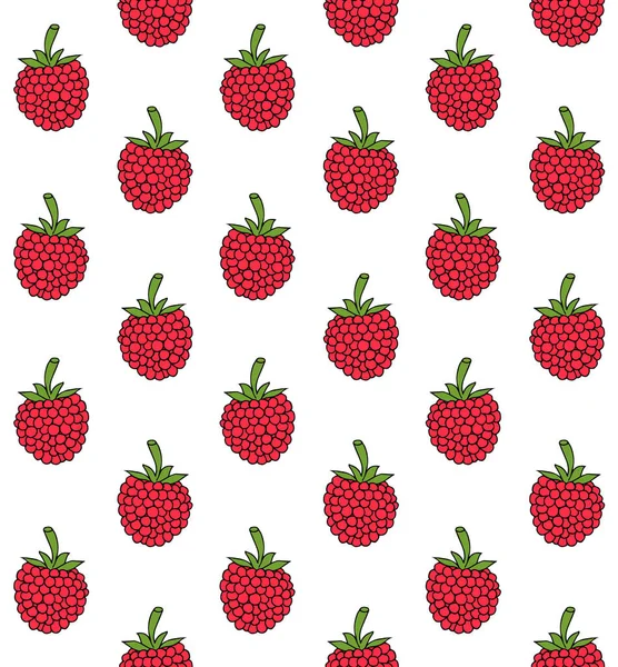 Patrón Sin Costuras Con Fresas Rojas — Vector de stock