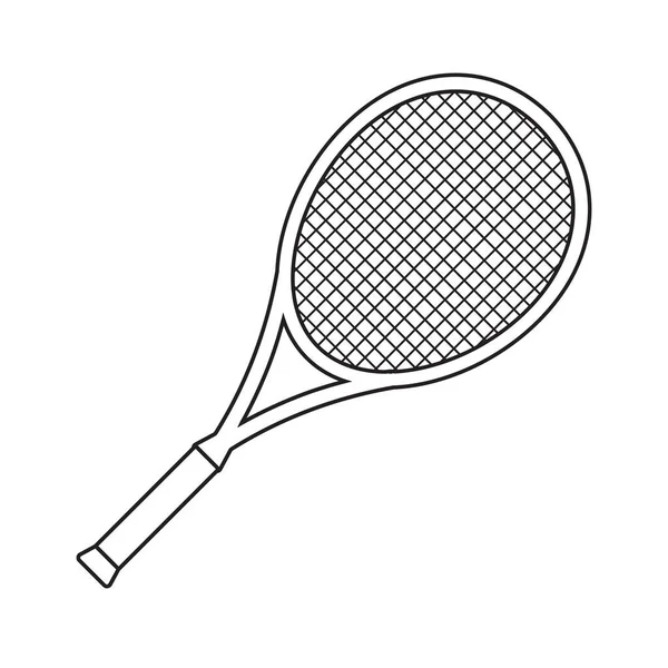 Racchetta Tennis Isolato Icona Vettore Illustrazione Design — Vettoriale Stock