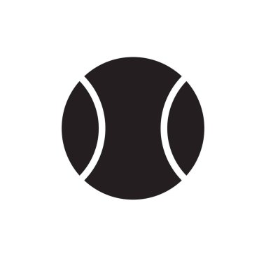 Tenis topu ikonu vektör illüstrasyon grafik tasarımı