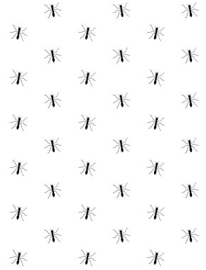 Kusursuz desenli böcekler vektör illüstrasyonu 