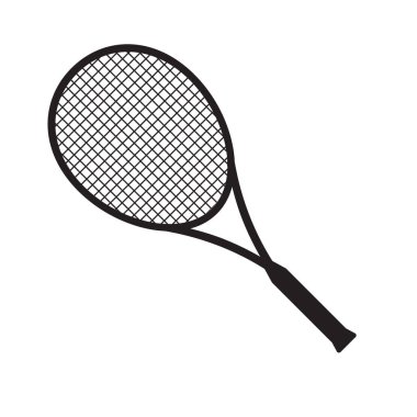 Tenis raketi izole edilmiş ikon vektör çizimi tasarımı