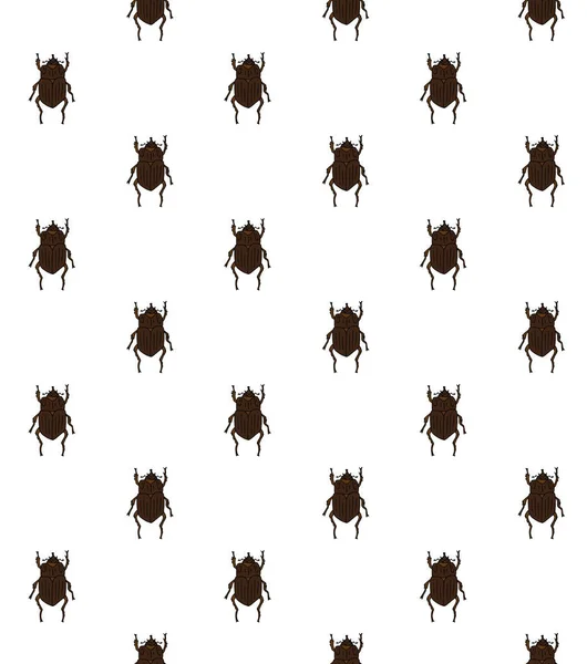 Patrón Sin Costuras Con Insectos Ilustración Vectorial — Archivo Imágenes Vectoriales