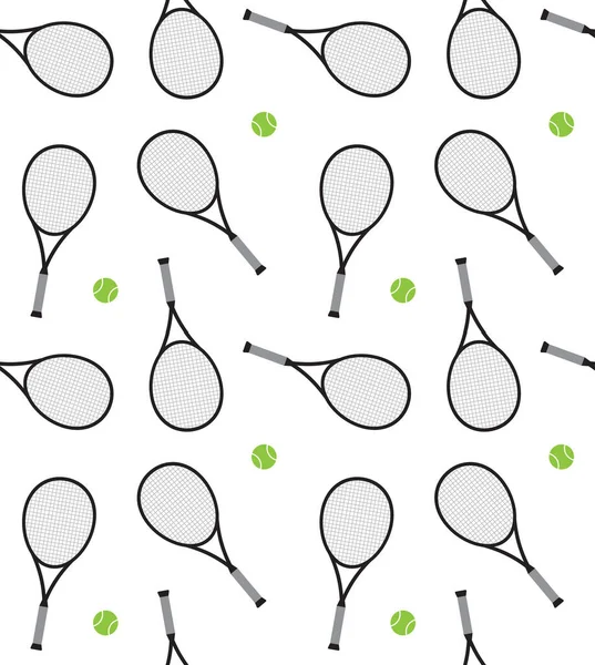Tennis Rackets Bal Pictogram Vector Illustratie Ontwerp — Stockvector