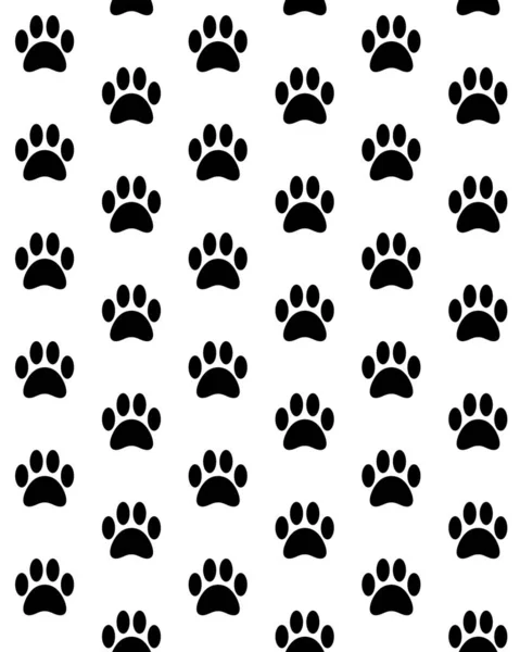 Patrón Sin Costura Vectorial Dibujos Animados Planos Animal Negro Gato — Vector de stock