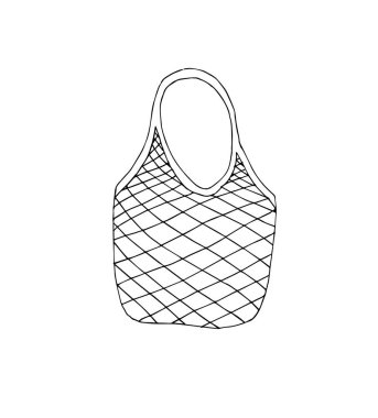 Çantanın basit el çizimi çiziminin vektör çizimi