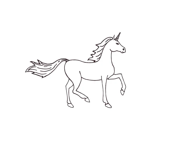 Векторная Иллюстрация Шаблона Логотипа Единорога — стоковый вектор
