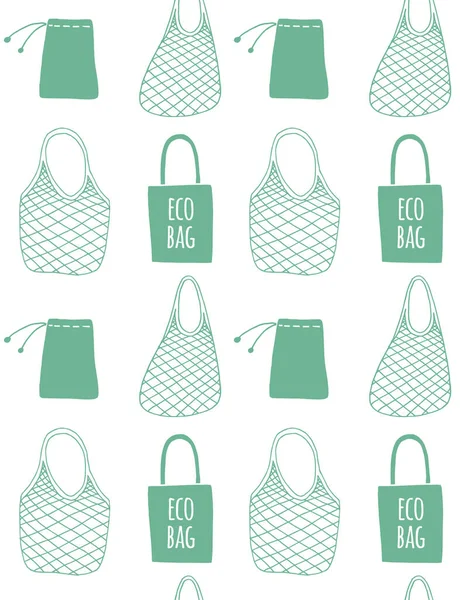 Eco Shopping Bag Concetto Ecologia Illustrazione Vettoriale — Vettoriale Stock
