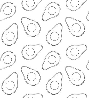 Avokado çiziminin kusursuz şablonu