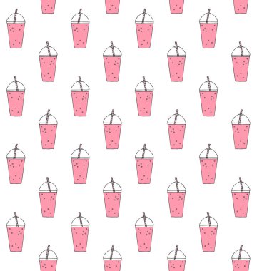 Pembe smoothie 'nin kusursuz deseni.