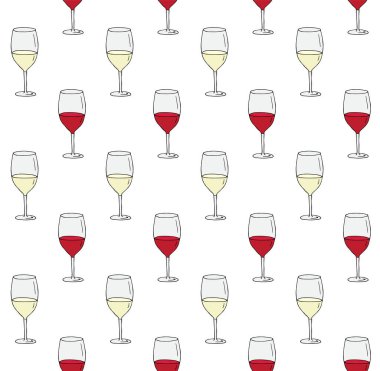 Şampanya kadehleriyle kusursuz desen