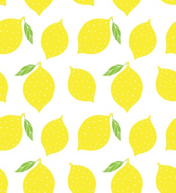 El çiziminin vektörsüz deseni beyaz arkaplanda izole edilmiş renkli limon çizimi