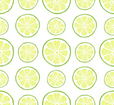 Limon dilimleriyle kusursuz desen. vektör arkaplanı