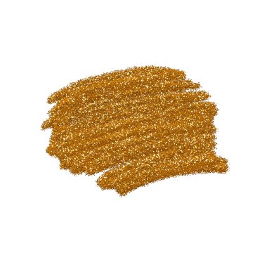 Elle çizilmiş altın glitter sıçrama. Beyaz arka plan.  