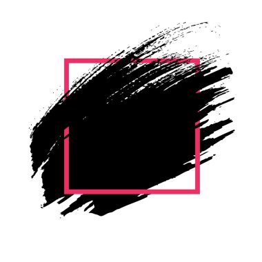 Arka plan. El boyalı mürekkep siyah fırça darbesi 