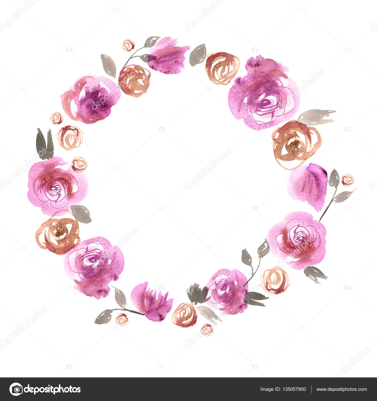 depositphotos_135057900 stock photo cute watercolor flower border background