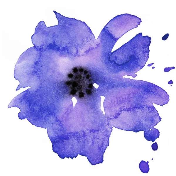 Jolie aquarelle fleur peinte à la main . — Photo