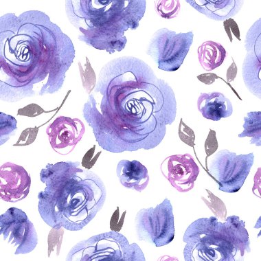 El boyalı suluboya seamless modeli.