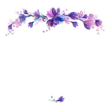 Sevimli çiçek çerçeve. Arka plan ile