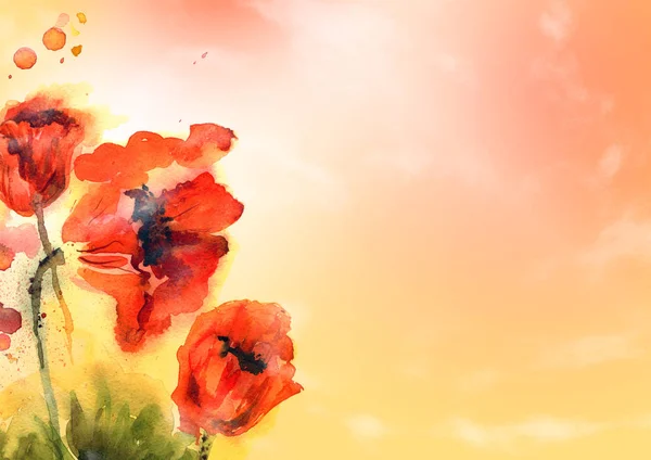 手描きの花の背景 — ストック写真