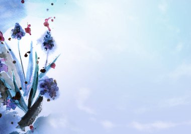 El boyalı ile çiçek arka plan