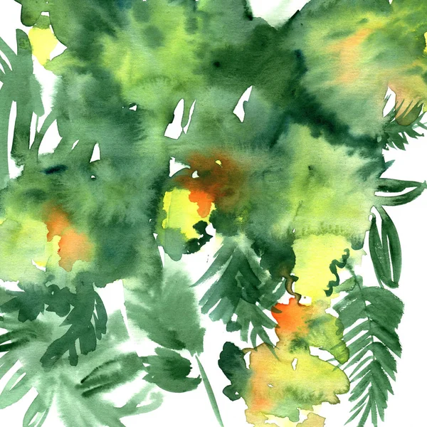 Akvarell handmålade abstrakt blommig — Stockfoto