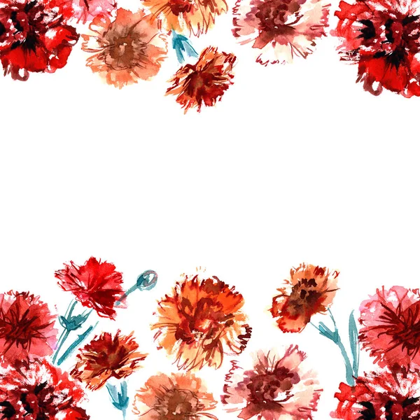 Floral background with hand painted — Stock Photo, Image