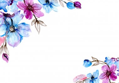 Şirin suluboya çiçek arka plan. Davet. Düğün kartı. Doğum günü kartı