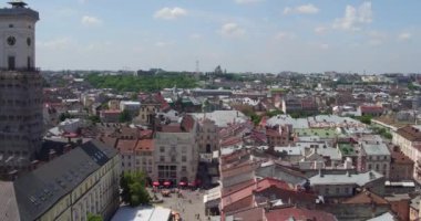 Lviv uçak pazarı kullanarak çevrenin yayılma alanı kuşbakışı.